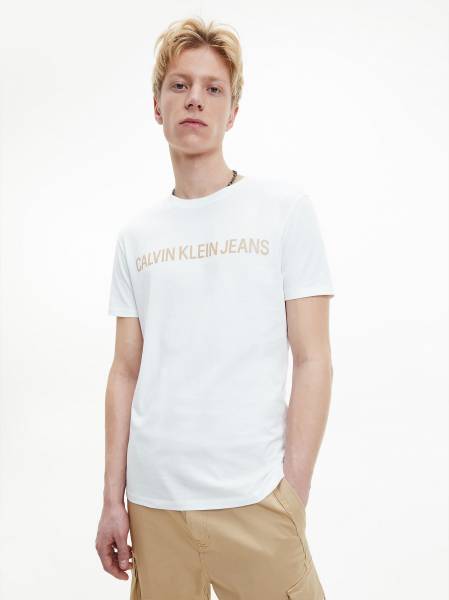 Tee-shirt Calvin Klein Insti Logo Bright White Homme