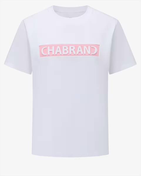 T-shirt rose logo encadré - Chabrand