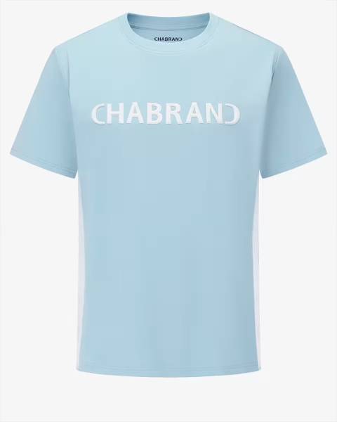 T-shirt bleu logo relief - Chabrand 